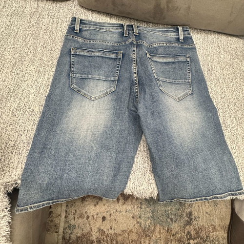 Bruno Leoni men's denim bermuda shorts like new, blue, size L
