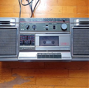 Ραδιο Κασετοφωνο, Στερεο, Sanyo M9711LU, Vintage, Ρετρο, 80's, Αποσπωμενα ηχεια, Σε καλη κατασταση