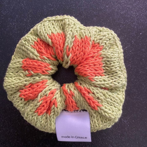 Πλεκτό scrunchie βαμβακερό καινούργιο με διαφορετικό παιχνίδι χρωμάτων