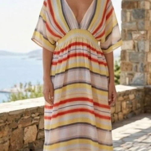 Long Kaftan Achilleas Accessories new, colorful stripes, boho style