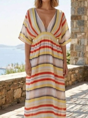 Long Kaftan Achilleas Accessories new, colorful stripes, boho style