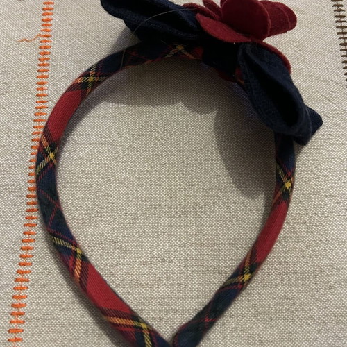 Children's winter headbands like new, set of two wool fabric