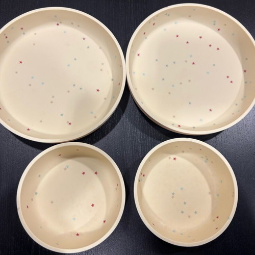 Zara Home silicone plates and bowls with star design like new