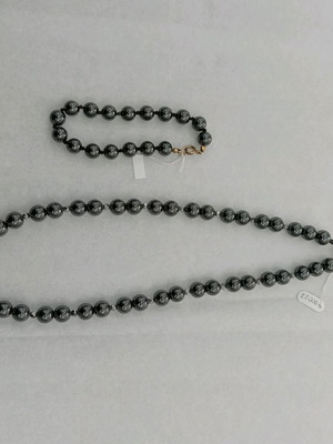 Hematite necklace and bracelet set new
