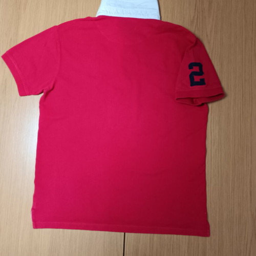 Polo Ralph Lauren Rugby Shirt Double Big Pony size L like new, red and white