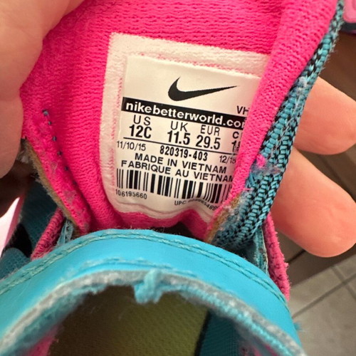 Nike αθλητικά παπούτσια μεταχειρισμένα, μέγεθος 29,5, μπλε και ροζ