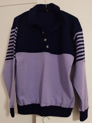 Sweatshirt set used size Medium lilac with dark blue