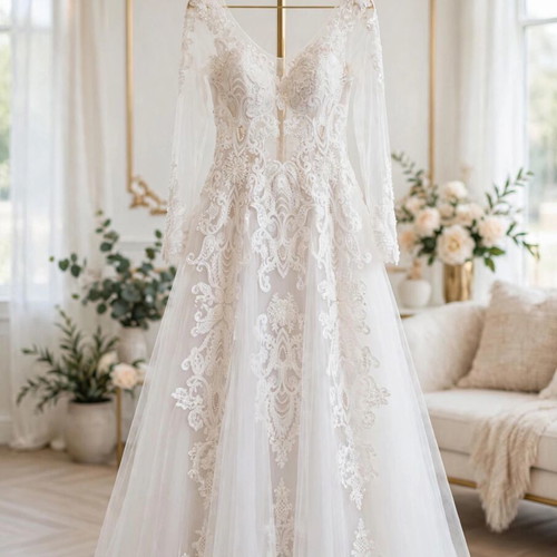 white lace boho dress ZAPAKA Women 2-Piece Maxi Mermaid Flutter Sleeves Off the Shoulder Bridal Dress, White / custom Option:without warm insulation The intricate lace detailing ruffled The Best Bridal Stores