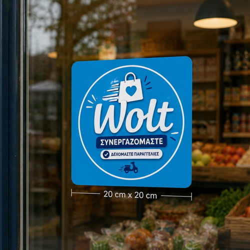 Wolt Sticker Set 3 Pieces New 20x20cm
