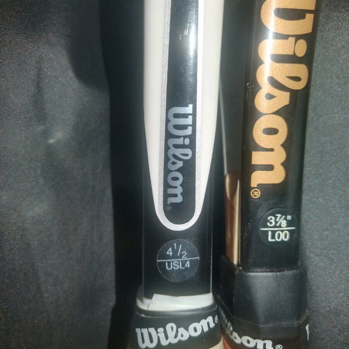 Wilson rackets used, set of 2 with case and balls