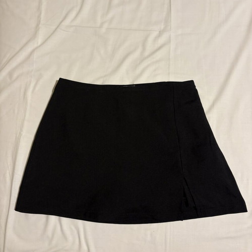 Mini skirt with shorts, black, size S/M