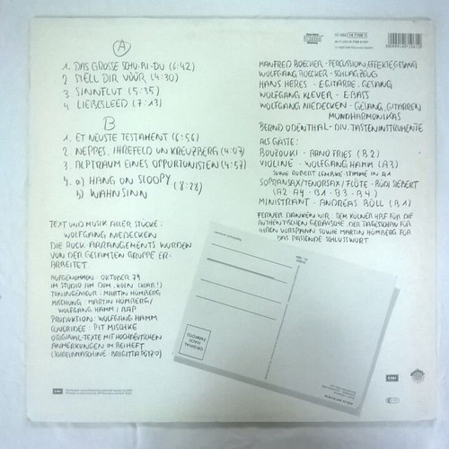 Wolfgang Niedecken's BAP Rockt Andere Kölsche Leeder LP like new, rock