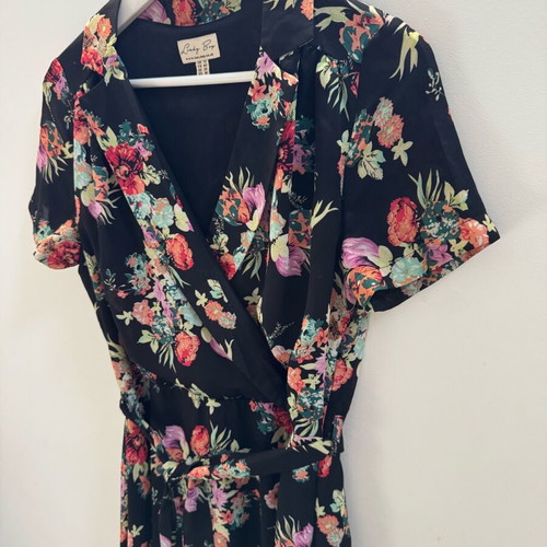 Lindy Bop floral dress like new, black with colorful flowers