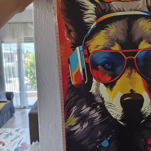 Wolf Canvas Wall Art 56×40 cm, like new, modern pop art