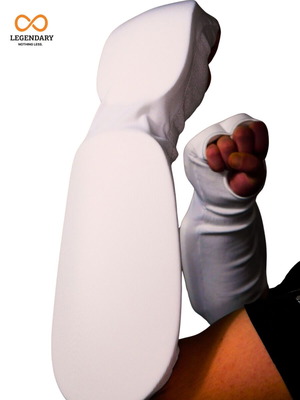 Arm & Fist Guard set cotton and foam white elastic S-XL