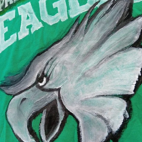 T-shirt Philadelphia Eagles with Handmade Design XL like new