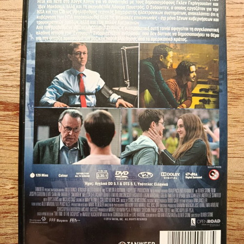 Snowden DVD like new with Greek subtitles