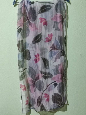 Floral scarf new, large size 176x50 cm, multicolor