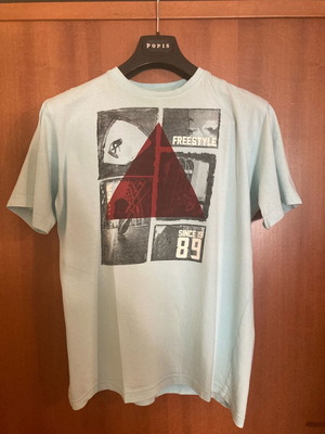 Ανδρική μπλούζα t-shirt μεταχειρισμένη, γαλάζια, μέγεθος L