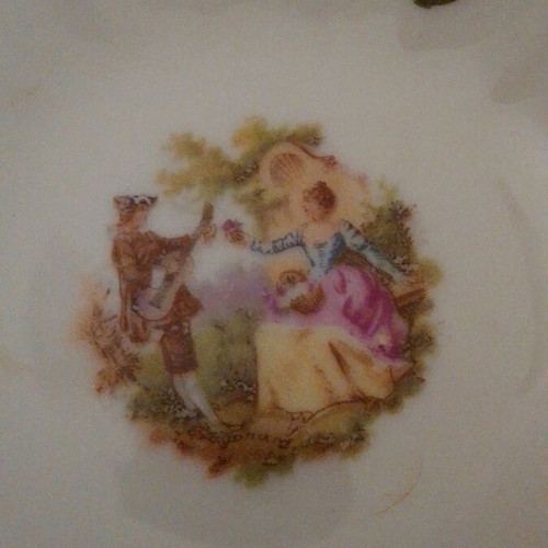 Village Japanese porcelain plates like new, 9.5 cm miniatures