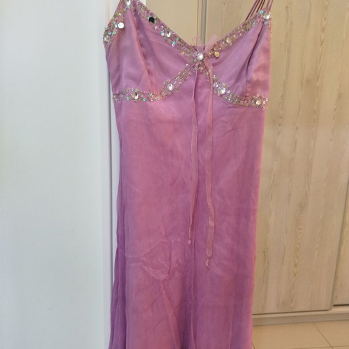 Vintage 100% Silk Midi Dress Billy Sabbado pink like new