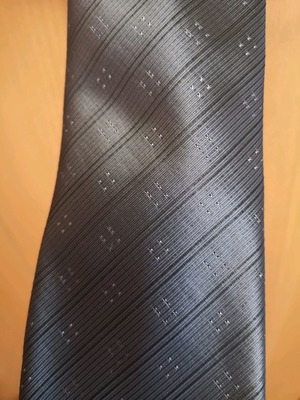 Pierre Cardin tie used, grey silver, 100% silk