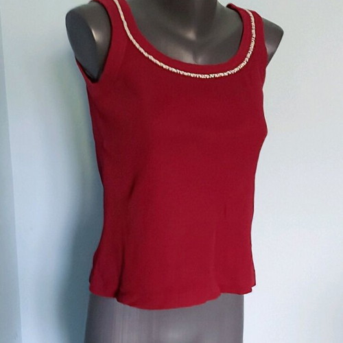 Street One by Gap ribbed top with beads like new, sizes L to 3XL