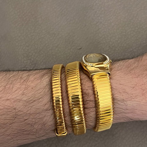 Bvlgari Serpenti gold wristwatch, new
