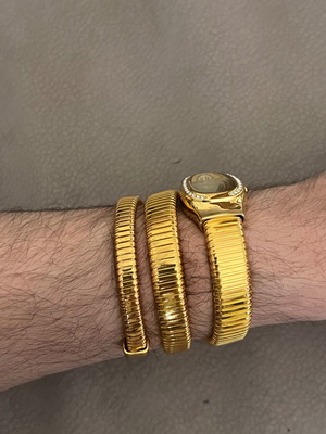 Bvlgari Serpenti gold wristwatch, new