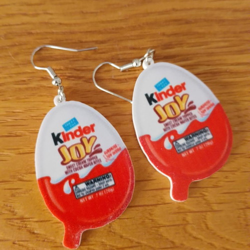 Earrings new with Kinder Joy design