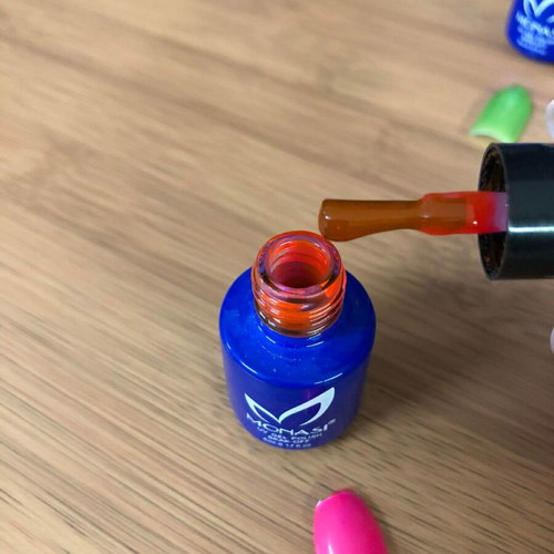 Set of 4 gel polish 5 ml bottles new, stained glass colors