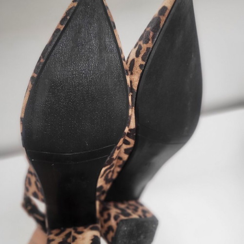 Shein animal print sandals size 39 like new, beige and brown