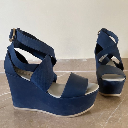 Other Stories blue platform shoes size 39 used, 11cm