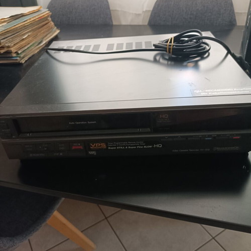 Panasonic VCR VHS used, non-functional with cassette jammed
