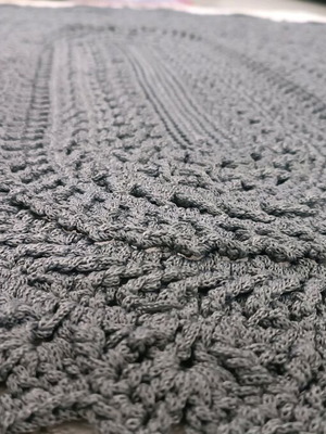 Handmade rug like new 1.10×1.55 dark gray