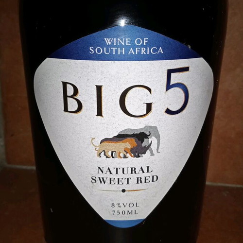 Big5 red sweet wine new, South Africa 2019, 750ml bottle