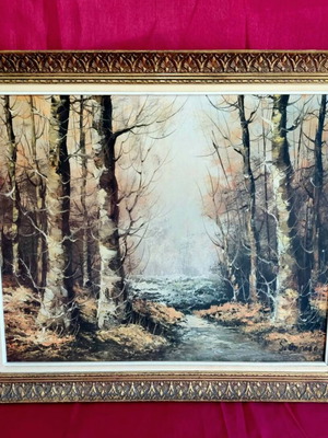 Vintage λιθογραφία τοπίου του Solomon, σαν καινούργιο, 50×60 εκ.