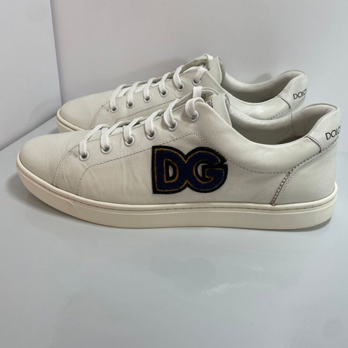Dolce & Gabbana men leather sneakers like new, white, size 42.5