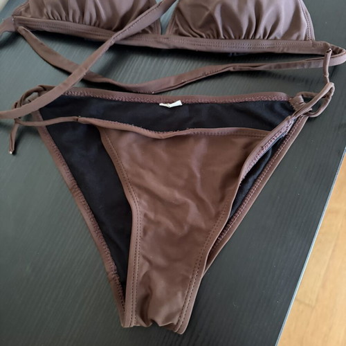 Brown bikini set used, size medium/large with padding