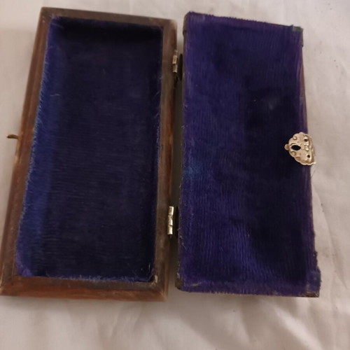 Antique box made of bone with brass fittings, like new