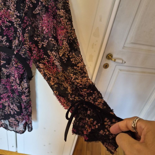 Attrattivo floral dress large with wide sleeves and belt new