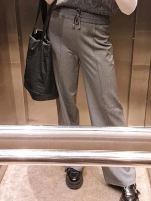 Παντελόνι Zara με λάστιχο γκρι μέγεθος M σαν καινούργιο
