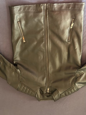 Sinsay Leather Jacket 152 cm like new, black, boys