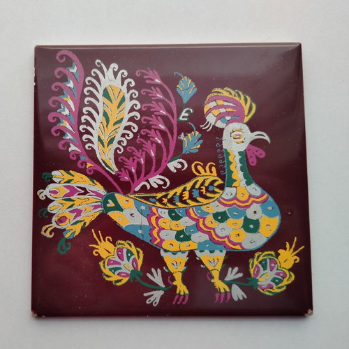 Ceramic tile used with small chips and slight color fading