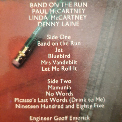 Vinyl Paul McCartney and Wings Band on the Run like new