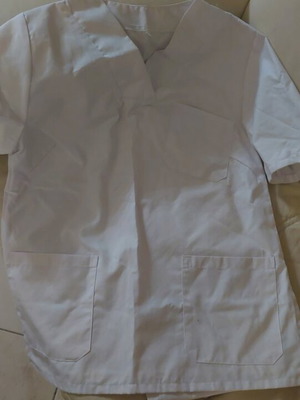 Medical scrub nursing uniform white new