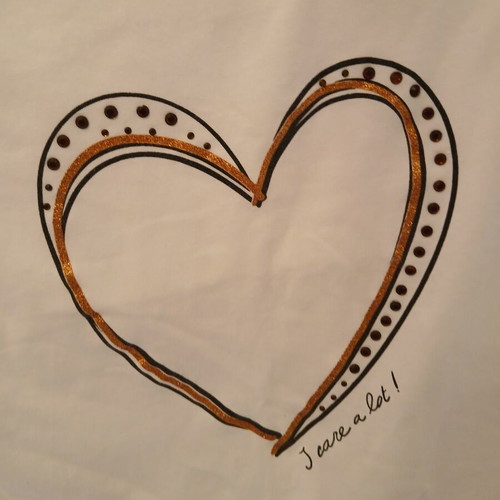 iDO White Top with Padded Shoulders and Gold Heart, Like New, XS