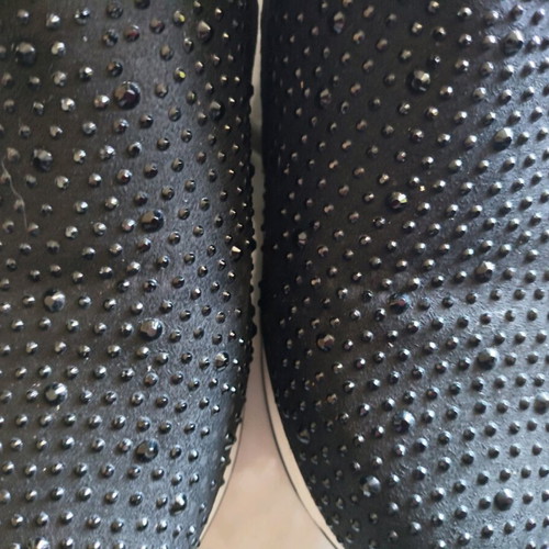 Black women's sneakers with rhinestone effect like new