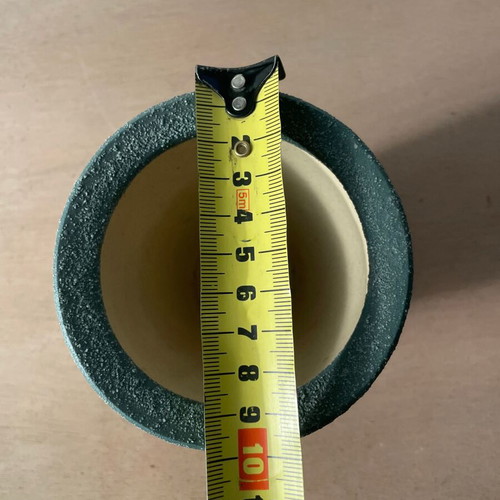 Ceramic small flowerpot Meander with design 9.5x9.5 new