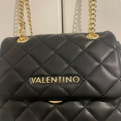Valentino Bags Ocarina Black Quilted Shoulder Bag New with Tag